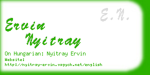 ervin nyitray business card